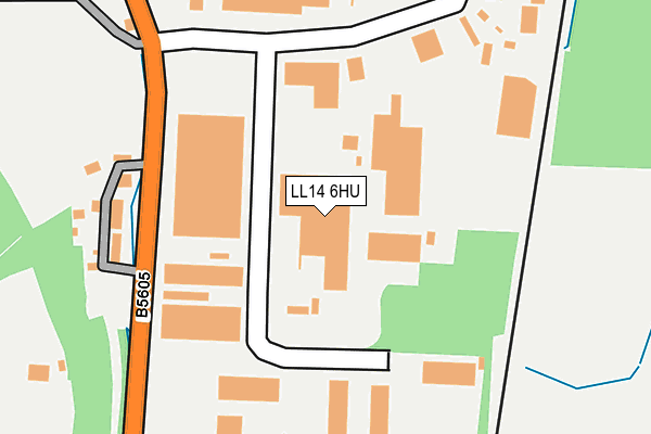 LL14 6HU map - OS OpenMap – Local (Ordnance Survey)