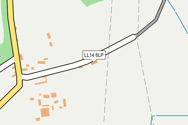 LL14 6LP map - OS OpenMap – Local (Ordnance Survey)