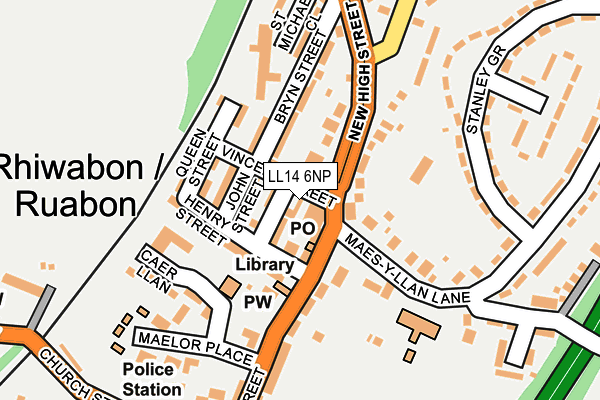 LL14 6NP map - OS OpenMap – Local (Ordnance Survey)
