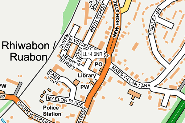 LL14 6NR map - OS OpenMap – Local (Ordnance Survey)