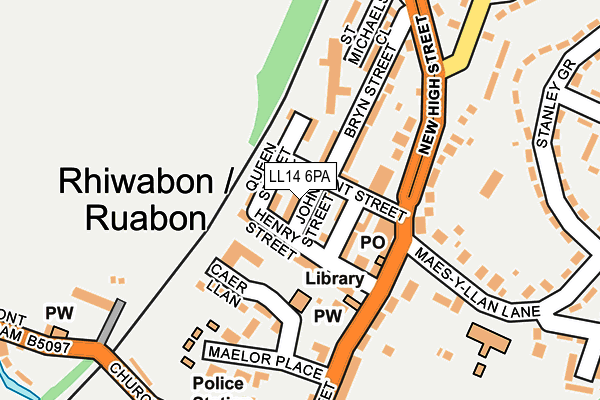 LL14 6PA map - OS OpenMap – Local (Ordnance Survey)