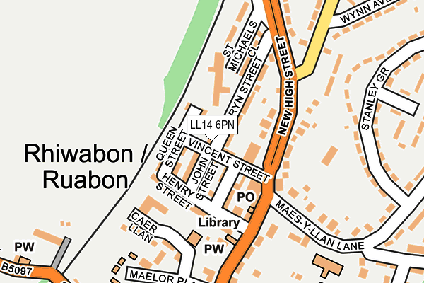 LL14 6PN map - OS OpenMap – Local (Ordnance Survey)