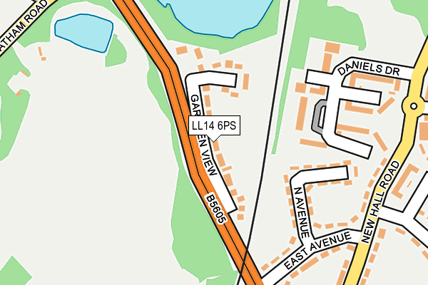 LL14 6PS map - OS OpenMap – Local (Ordnance Survey)