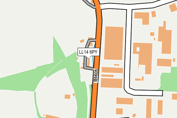 LL14 6PY map - OS OpenMap – Local (Ordnance Survey)