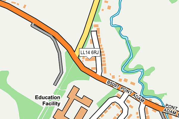 LL14 6RJ map - OS OpenMap – Local (Ordnance Survey)