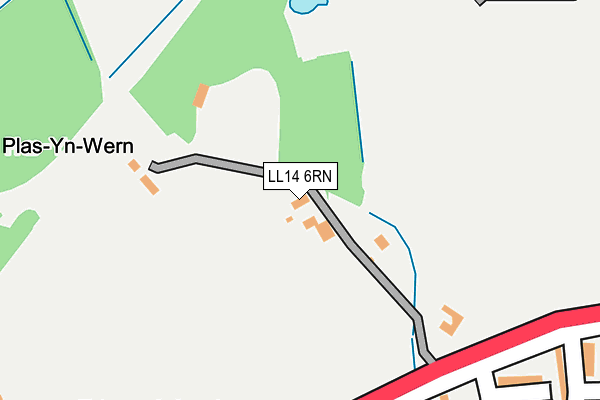 LL14 6RN map - OS OpenMap – Local (Ordnance Survey)
