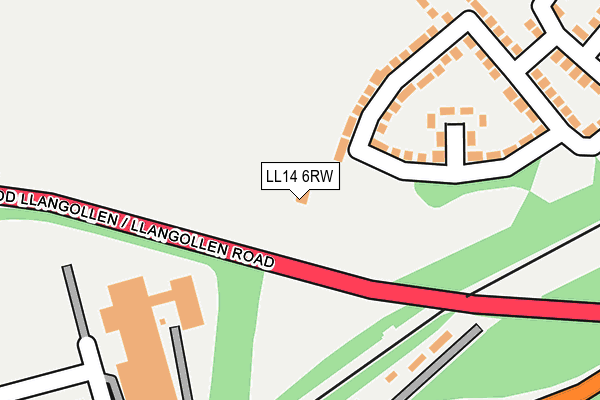 LL14 6RW map - OS OpenMap – Local (Ordnance Survey)