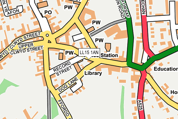 LL15 1AN map - OS OpenMap – Local (Ordnance Survey)