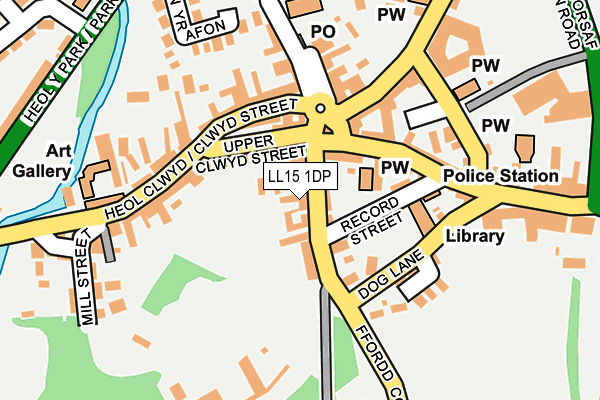 LL15 1DP map - OS OpenMap – Local (Ordnance Survey)