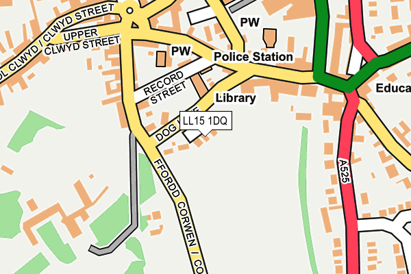 LL15 1DQ map - OS OpenMap – Local (Ordnance Survey)