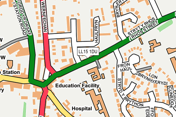 LL15 1DU map - OS OpenMap – Local (Ordnance Survey)