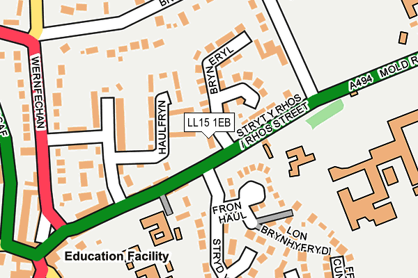 LL15 1EB map - OS OpenMap – Local (Ordnance Survey)