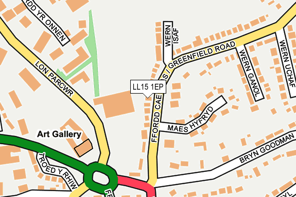 LL15 1EP map - OS OpenMap – Local (Ordnance Survey)