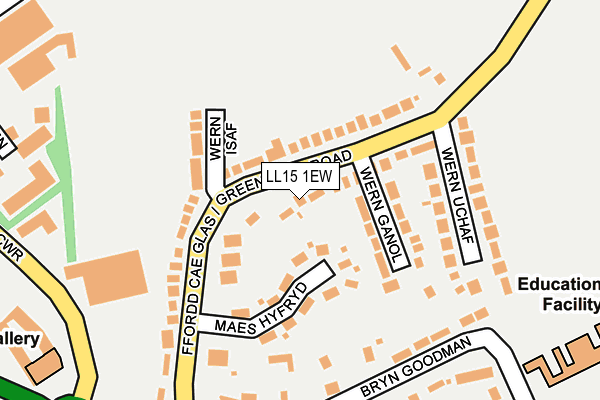 LL15 1EW map - OS OpenMap – Local (Ordnance Survey)