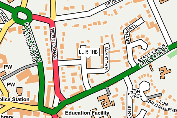 LL15 1HB map - OS OpenMap – Local (Ordnance Survey)