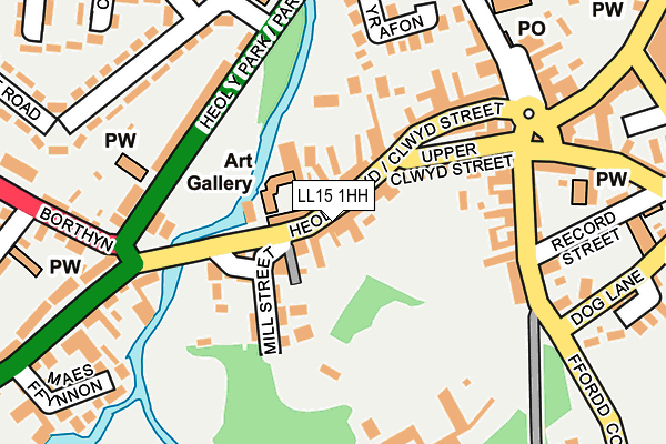 LL15 1HH map - OS OpenMap – Local (Ordnance Survey)
