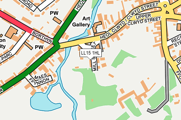LL15 1HL map - OS OpenMap – Local (Ordnance Survey)