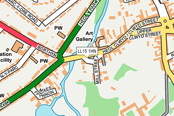 LL15 1HN map - OS OpenMap – Local (Ordnance Survey)