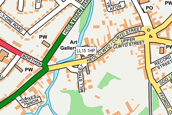 LL15 1HP map - OS OpenMap – Local (Ordnance Survey)