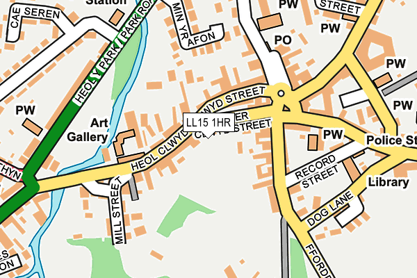 LL15 1HR map - OS OpenMap – Local (Ordnance Survey)
