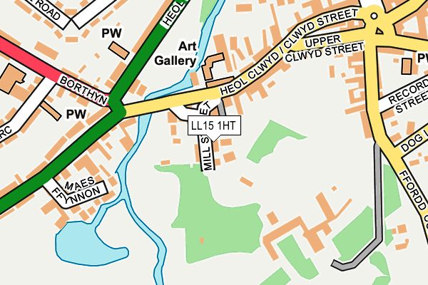 LL15 1HT map - OS OpenMap – Local (Ordnance Survey)