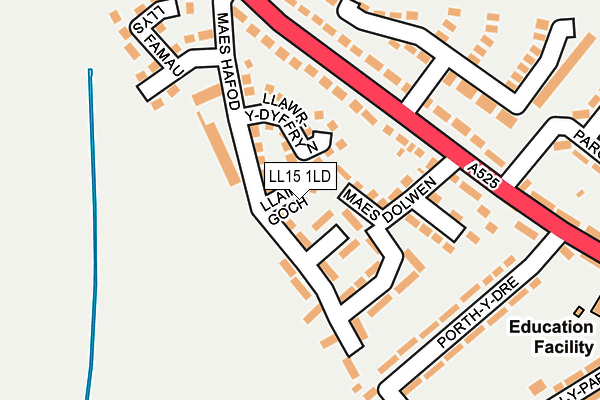 LL15 1LD map - OS OpenMap – Local (Ordnance Survey)