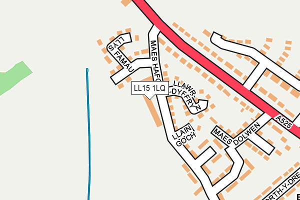 LL15 1LQ map - OS OpenMap – Local (Ordnance Survey)