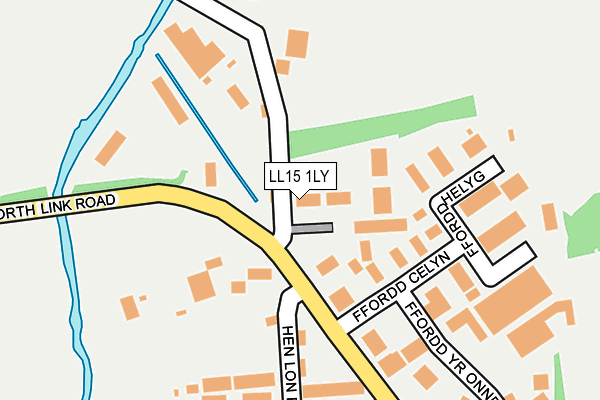 LL15 1LY map - OS OpenMap – Local (Ordnance Survey)