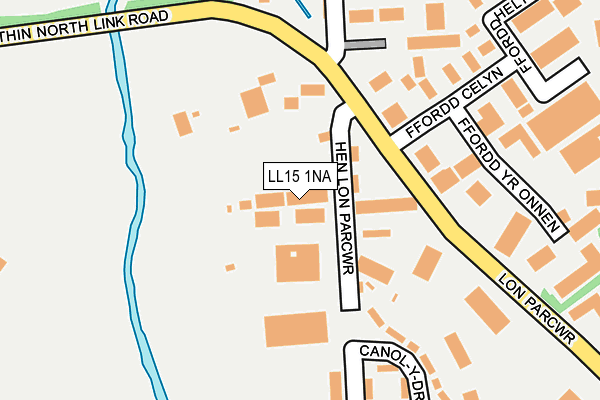 LL15 1NA map - OS OpenMap – Local (Ordnance Survey)