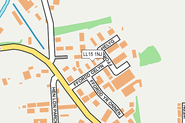 LL15 1NJ map - OS OpenMap – Local (Ordnance Survey)