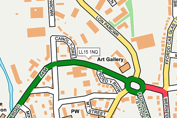 LL15 1NQ map - OS OpenMap – Local (Ordnance Survey)