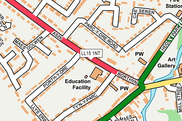 LL15 1NT map - OS OpenMap – Local (Ordnance Survey)