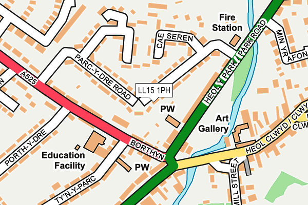 LL15 1PH map - OS OpenMap – Local (Ordnance Survey)