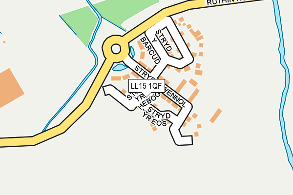 LL15 1QF map - OS OpenMap – Local (Ordnance Survey)