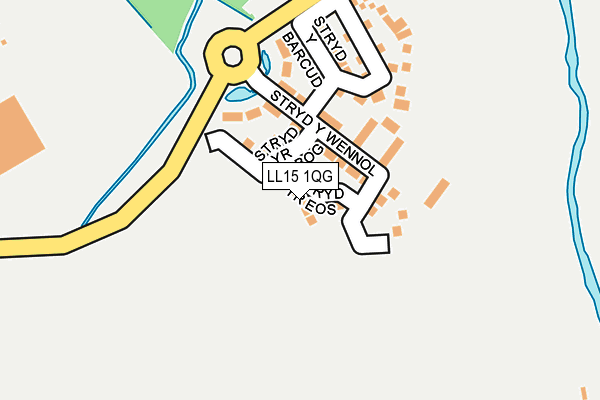 LL15 1QG map - OS OpenMap – Local (Ordnance Survey)