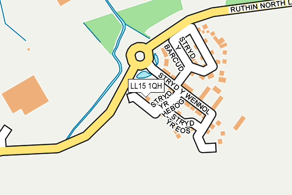 LL15 1QH map - OS OpenMap – Local (Ordnance Survey)