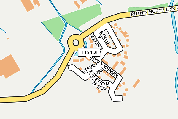 LL15 1QL map - OS OpenMap – Local (Ordnance Survey)