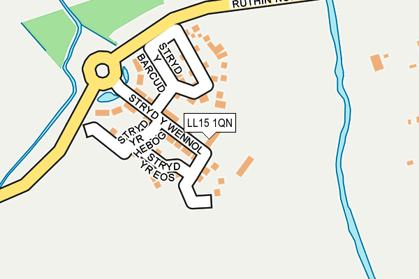 LL15 1QN map - OS OpenMap – Local (Ordnance Survey)