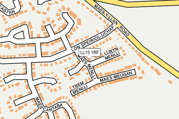 LL15 1RF map - OS OpenMap – Local (Ordnance Survey)
