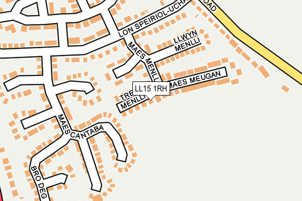 LL15 1RH map - OS OpenMap – Local (Ordnance Survey)