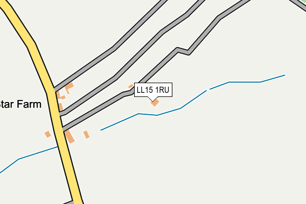 LL15 1RU map - OS OpenMap – Local (Ordnance Survey)