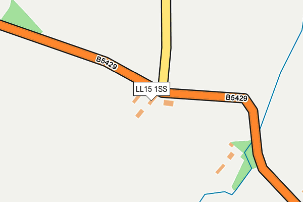 LL15 1SS map - OS OpenMap – Local (Ordnance Survey)