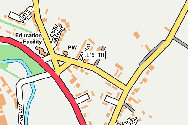LL15 1TH map - OS OpenMap – Local (Ordnance Survey)