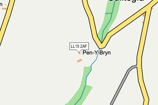 LL15 2AF map - OS OpenMap – Local (Ordnance Survey)