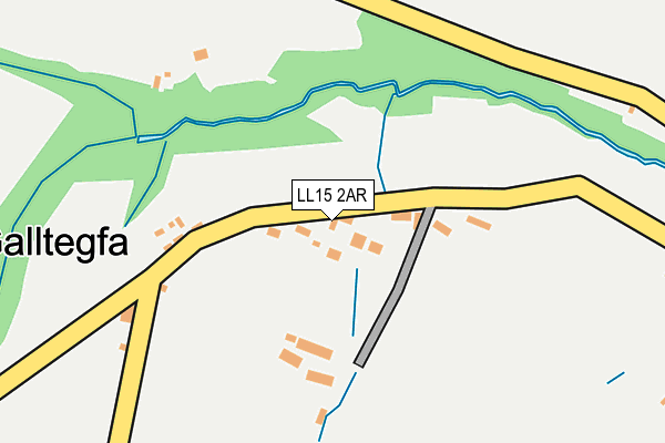 LL15 2AR map - OS OpenMap – Local (Ordnance Survey)