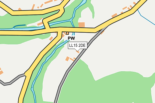 LL15 2DE map - OS OpenMap – Local (Ordnance Survey)