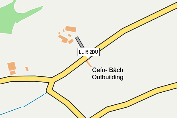 LL15 2DU map - OS OpenMap – Local (Ordnance Survey)
