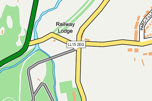 LL15 2EG map - OS OpenMap – Local (Ordnance Survey)