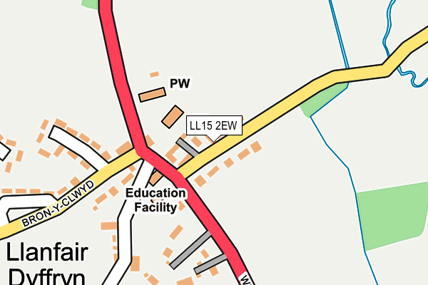 LL15 2EW map - OS OpenMap – Local (Ordnance Survey)