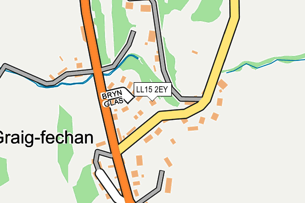 LL15 2EY map - OS OpenMap – Local (Ordnance Survey)